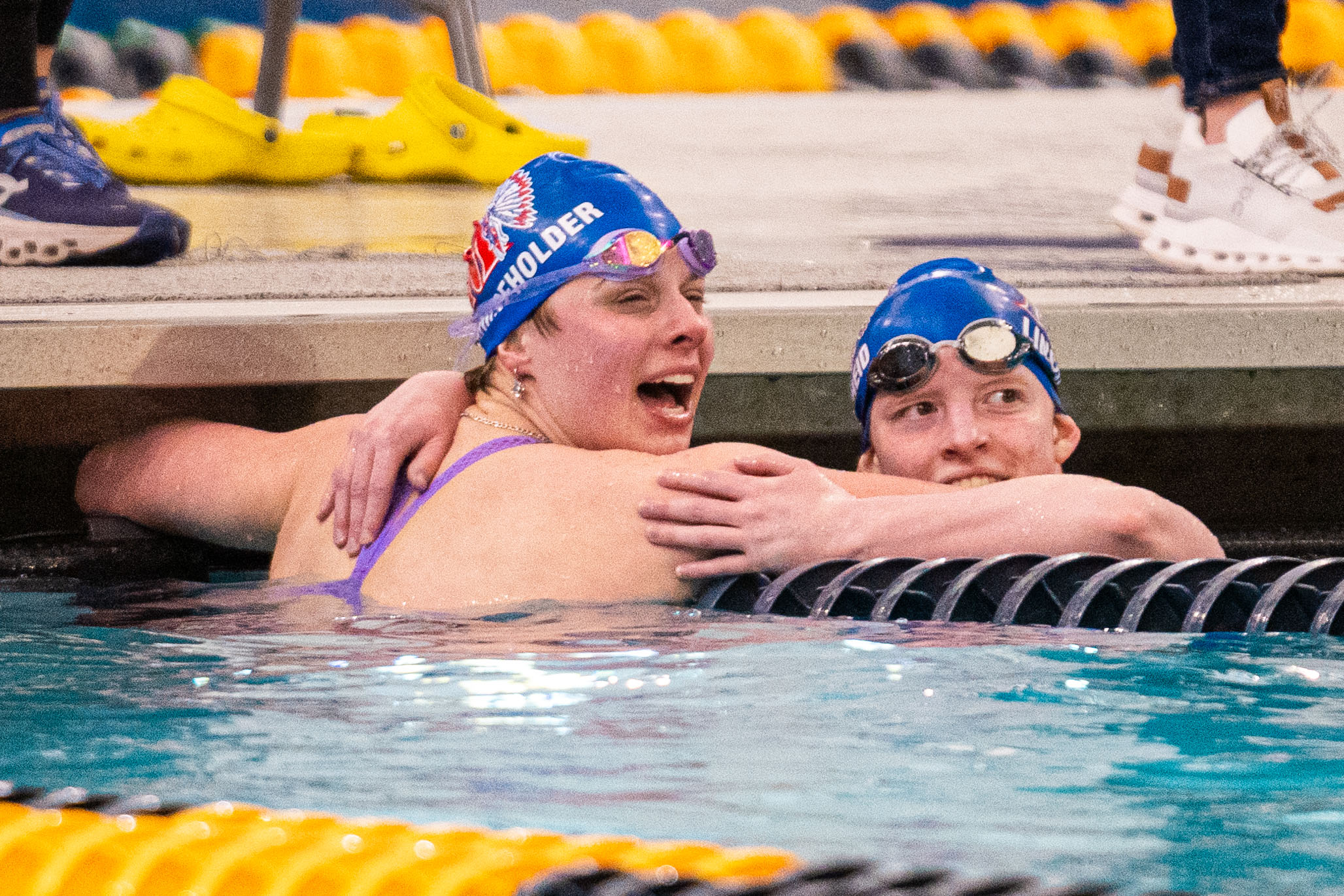 Delaney Householder wins 2nd title, Morgantown girls finish runner-up at state swim meet
